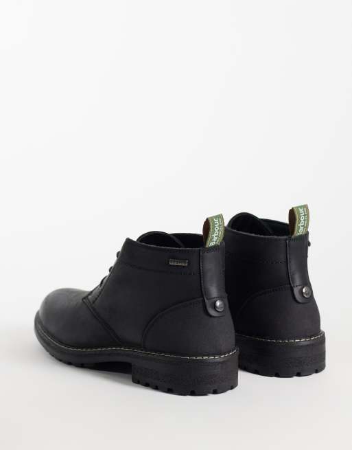 Barbour Shawdon waterproof leather chukka boots in black, 4 of 4