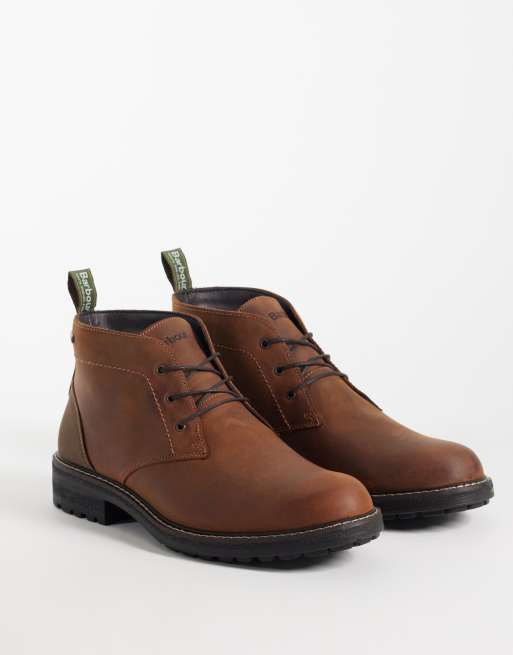 Barbour Shawdon waterproof leather chukka boots in brown, 2 of 4