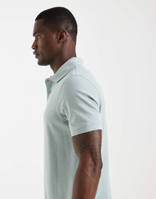 Barbour short sleeve tartan detail pique polo shirt in blue, 4 of 5