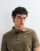 Barbour short sleeve tartan detail pique polo shirt in khaki