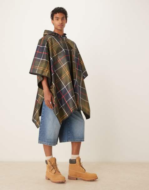 Barbour showerproof poncho in classic tartan - view 1