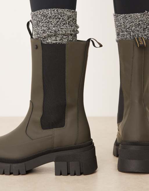 Barbour Sidneigh chelsea boot in olive green , 3 of 4