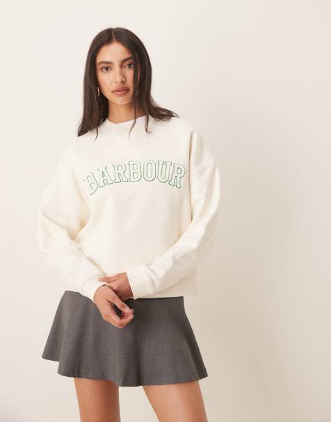 Barbour silverdale sweatshirt in neutral - view 1