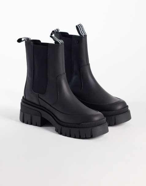 Barbour Sofie chunky chelsea boots in black - view 1