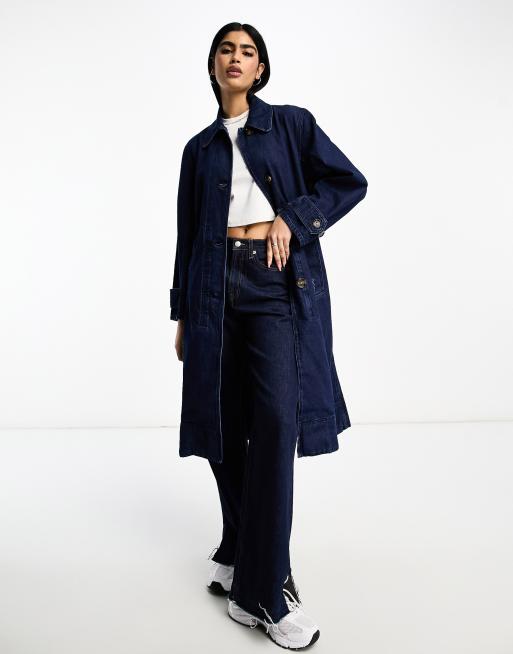 Barbour - Somerland - Trenchcoat i mørkeblå denim