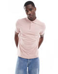 Barbour sports polo in light pink