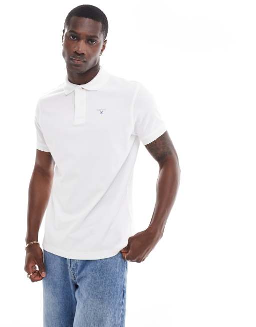 Barbour sports polo in white ASOS
