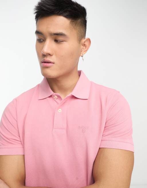 Barbour pink sale polo shirt