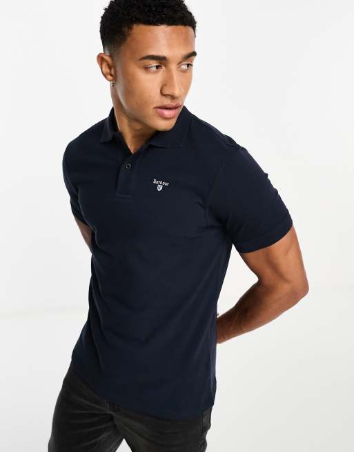 Barbour Sports short sleeve polo top in navy