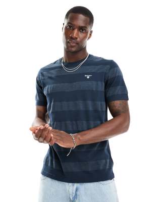  Barbour Stenton chest logo t-shirt in blue stripe