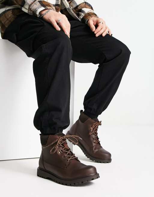 Barbour leather best sale boots mens