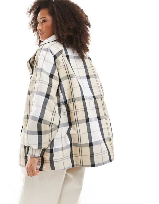 Barbour Suri showerproof jacket in safari dress tartan/mist | ASOS
