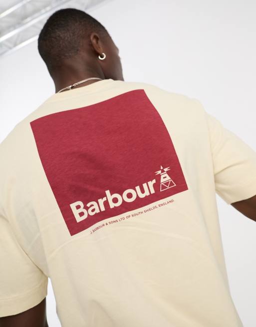 Barbour Swift t-shirt with back print in beige