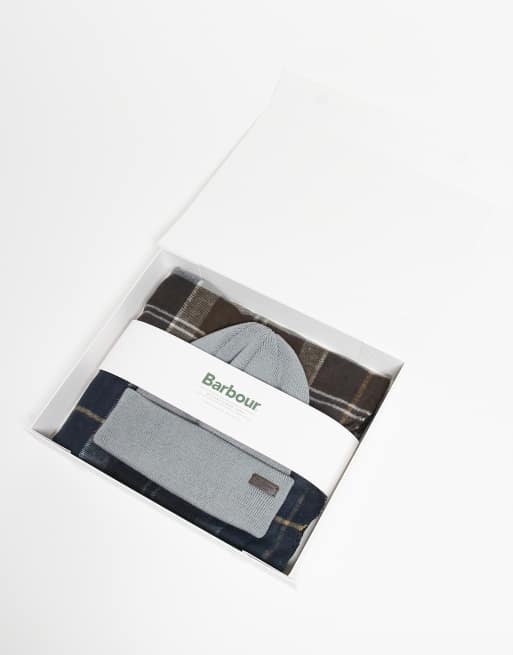 Barbour Swinton beanie & galingale scarf gift set in midnight oak - GREY, 2 of 3