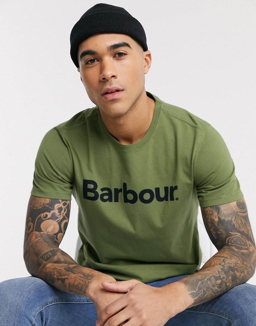 Barbour - T-shirt met logo in groen