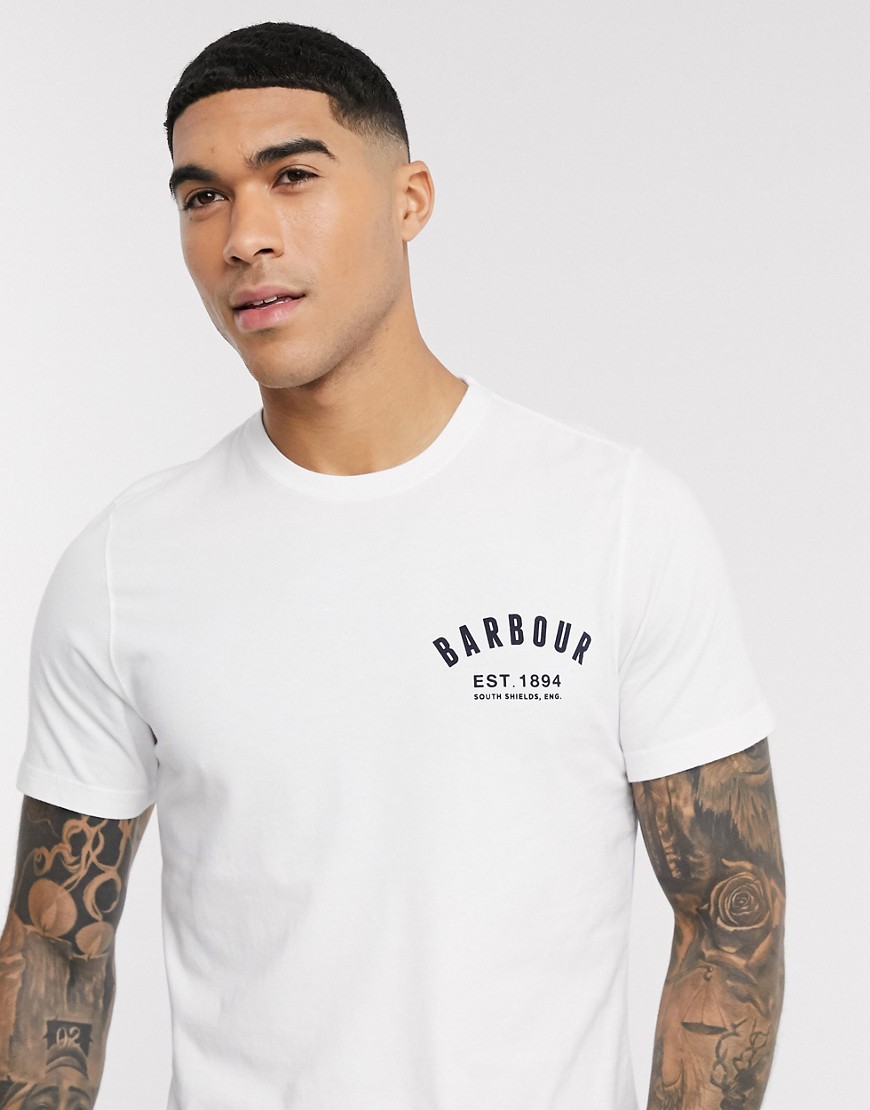 Barbour - T-shirt preppy bianca-Bianco