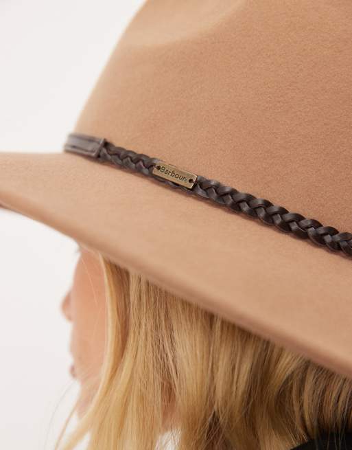 Barbour Tack fedora hat in camel | ASOS display picture 1
