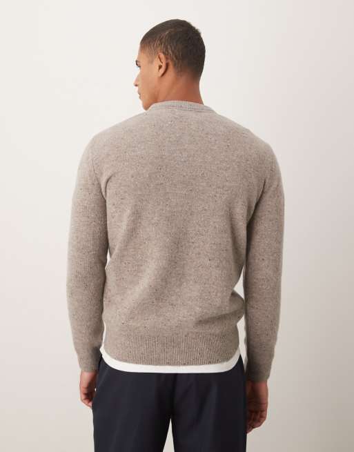Barbour Tainsbury crew neck sweater in stone - STONE, 3 of 5