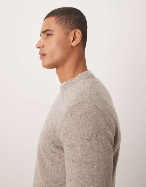 Barbour Tainsbury crew neck sweater in stone - STONE, 4 of 5