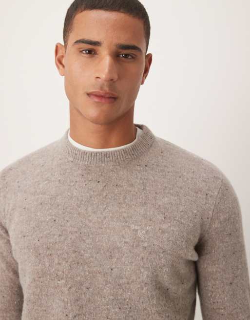 Barbour Tainsbury crew neck sweater in stone - STONE, 5 of 5