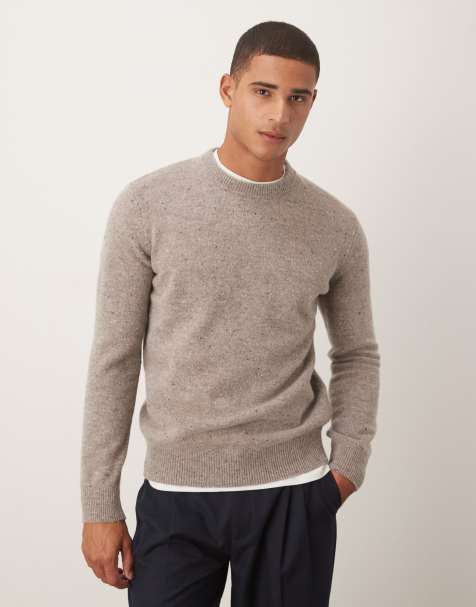 Barbour Tainsbury crew neck sweater in stone - STONE