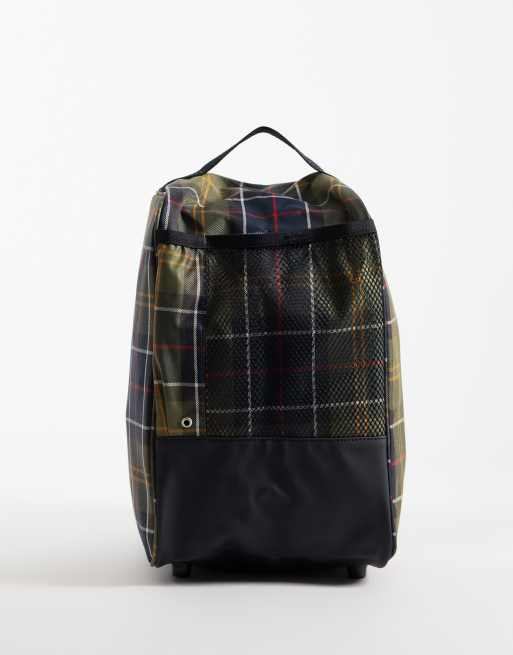 Barbour tartan check welly boot bag in green, 4 of 4