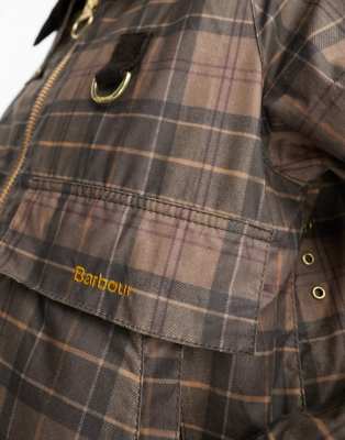 Tartan cheap wax jacket