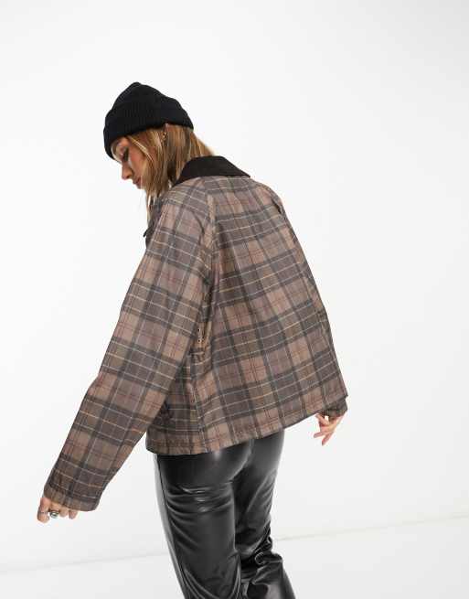 Tartan cheap wax jacket