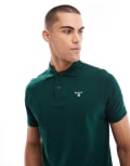 [Barbour] Barbour Tartan Pique Polo Shirt-Green Chest 38 Seaweed