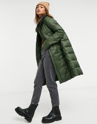 barbour long padded coat