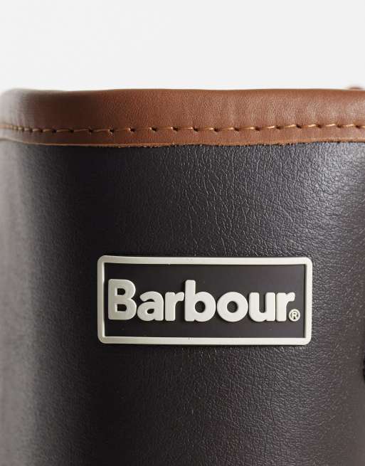 Barbour Tempest tall welly boots in brown, 2 of 4