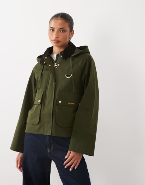 Barbour Terrington showerproof hooded jacket in olive green - view 1