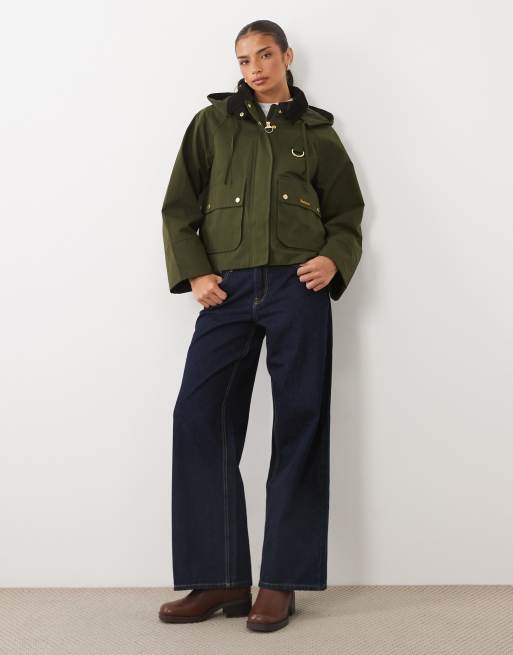 Barbour Terrington wasserabweisende Jacke mit Kapuze in Olivgrün, 2 von 4