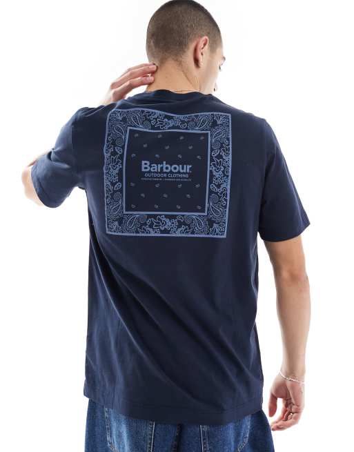 Barbour Thornley relaxed back graphic t-shirt in navy
