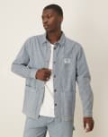 [Barbour] Barbour Tindale stripe overshirt in bleached blue Chest 49 Bleached blue