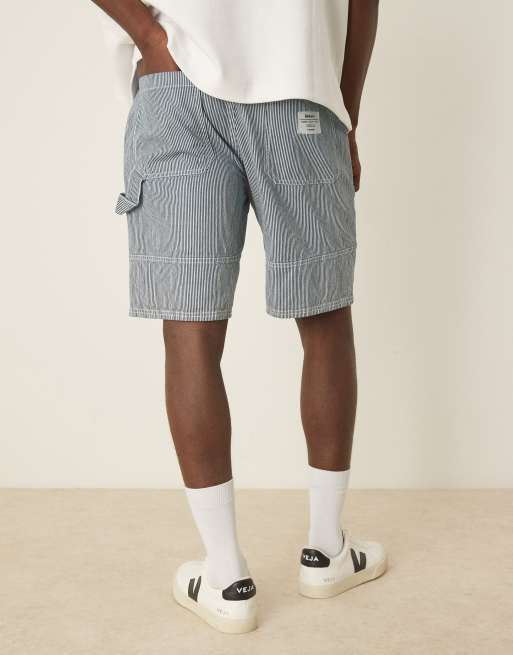 Barbour tindale stripe short in bleached blue, 3 of 5