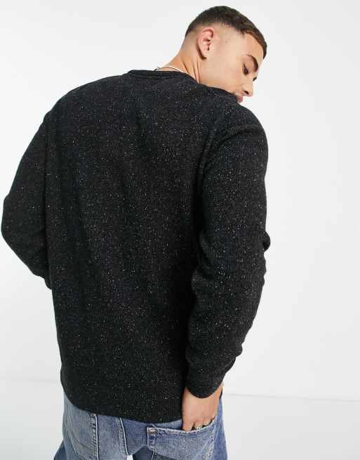 Barbour Tisbury crew neck jumper in black ASOS