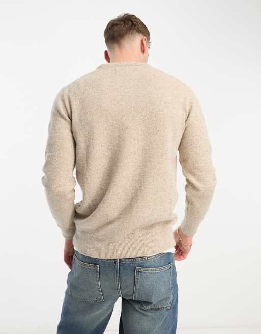Barbour Tisbury Pullover in Stein mit Rundhalsausschnitt ASOS