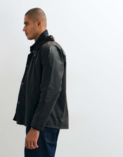 Barbour Tracker wax jacket in olive, 5 of 5