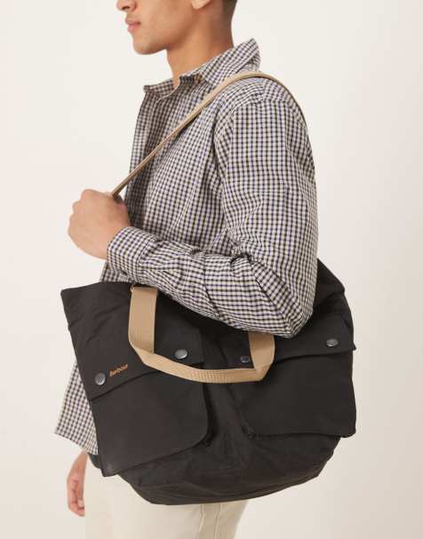 Barbour Transport carry all tote bag in black/modern tartan - BLACK - view 1