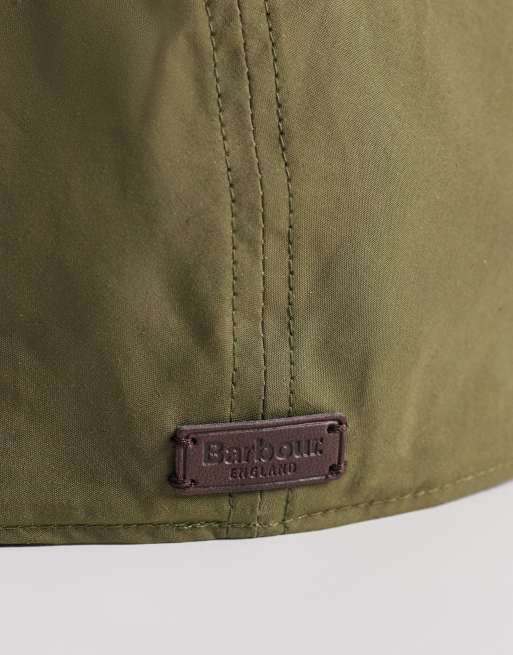 Barbour Transport dry wax flat cap in green, 2 of 3