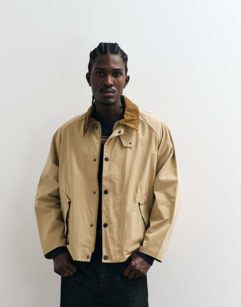 Barbour Transport oversized jacket in stone - view 1