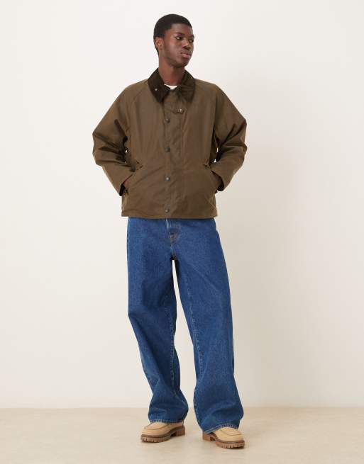 Barbour Transport oversized wax jacket in beech | ASOS