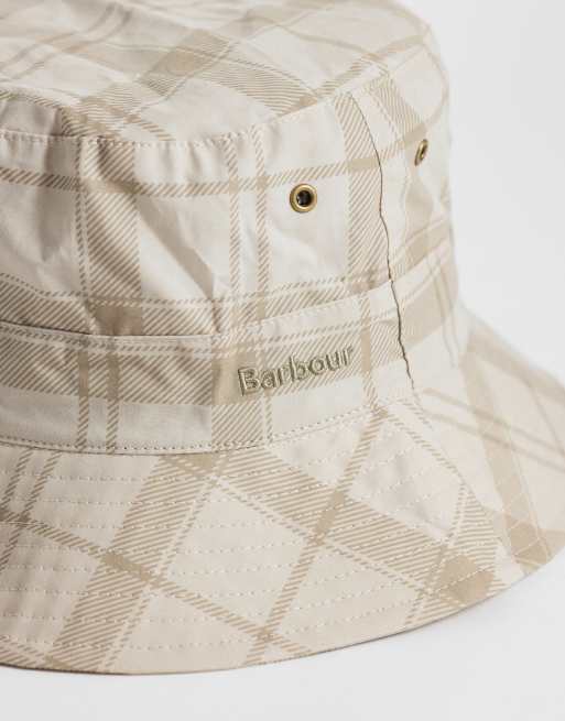 Barbour Transport tartan logo bucket hat green/grey, 3 of 3
