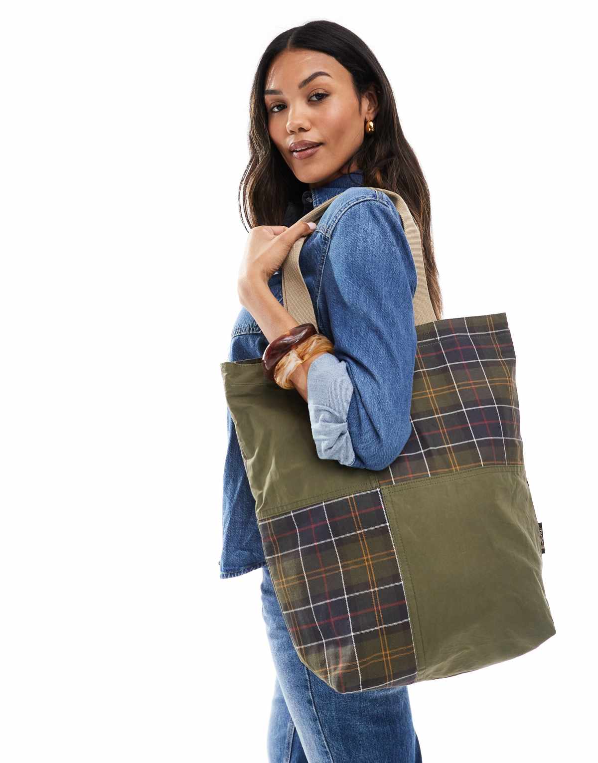 Barbour Transport tote bag in dusky green