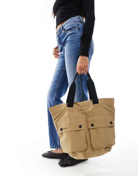 Barbour Transport tote bag in golden khaki - view 1
