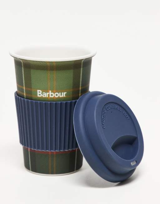 Barbour travel mug and beanie gift set in navy ASOS