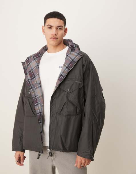Barbour Utility Sapper wax jacket in charcoal - view 1