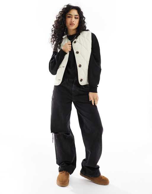 Barbour Veste matelassée sans manches légère Taupe ASOS