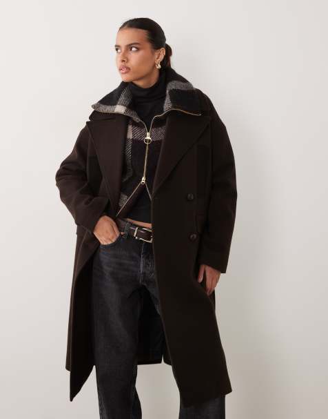 Barbour Vivian wool trench coat in brown - view 1